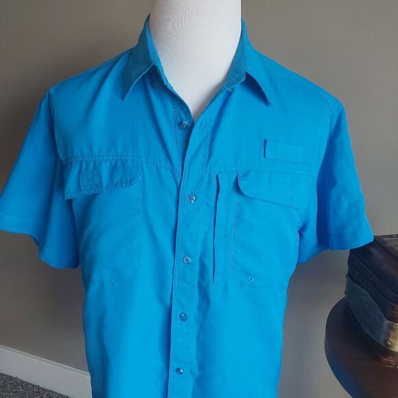 Stillwater Supply Co. Fishing/Performance Shirt Size M Bright blue - Picture 2 of 8